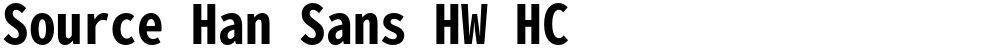 Source Han Sans HW HC