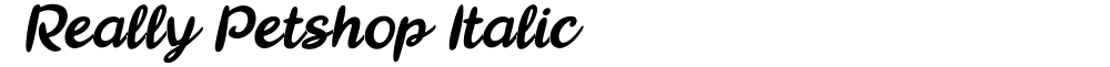  Really Petshop Italic