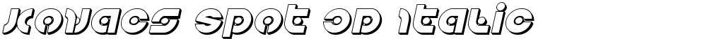 Kovacs Spot 3D Italic