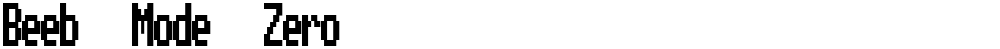 Beeb Mode Zero