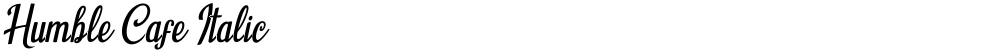 Humble Cafe Italic