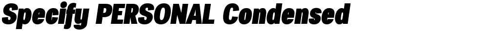 Specify PERSONAL Condensed