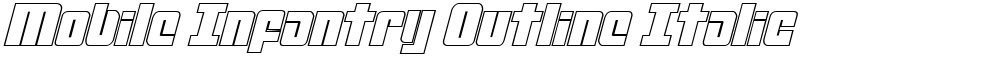 Mobile Infantry Outline Italic