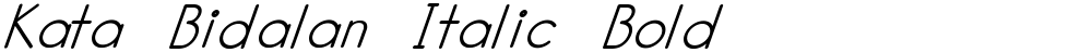 Kata Bidalan Italic Bold
