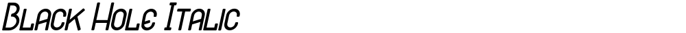 Black Hole Italic