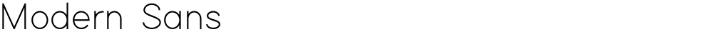Modern Sans