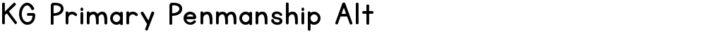KG Primary Penmanship Alt