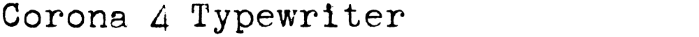 Corona 4 Typewriter