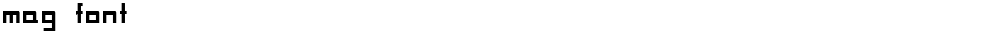 MAG Font