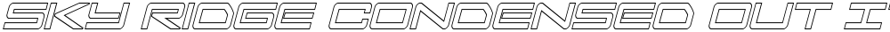Sky Ridge Condensed Out Italic