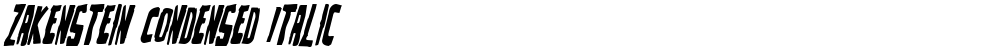 Zakenstein Condensed Italic