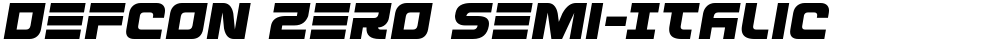 Defcon Zero Semi-Italic