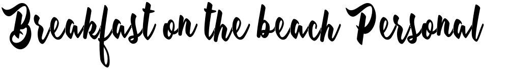 Breakfast on the beach Personal