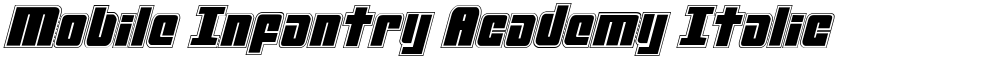 Mobile Infantry Academy Italic