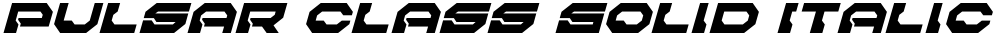 Pulsar Class Solid Italic