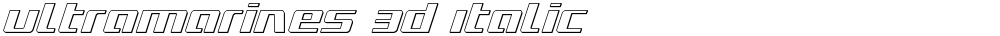 Ultramarines 3D Italic