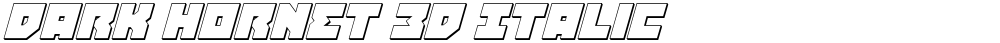 Dark Hornet 3D Italic