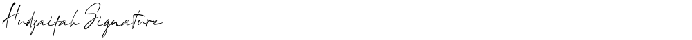 Hudzaifah Signature
