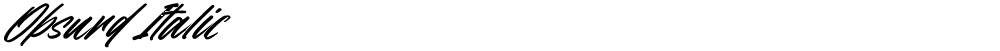 Obsurd Italic