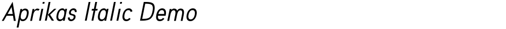 Aprikas Italic Demo