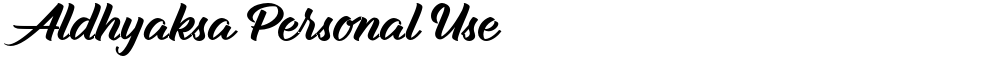 Aldhyaksa Personal Use