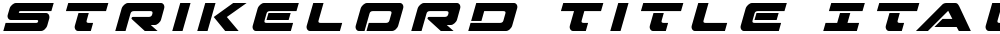 Strikelord Title Italic