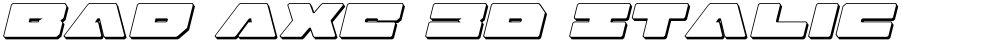 Bad Axe 3D Italic