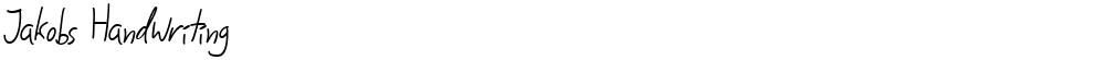 Jakobs Handwriting