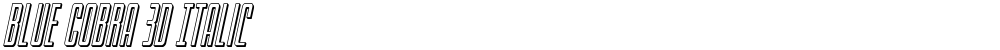 Blue Cobra 3D Italic