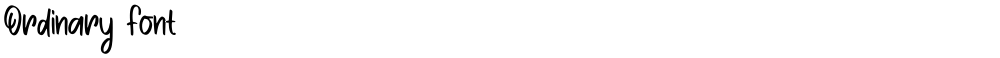 Ordinary Font