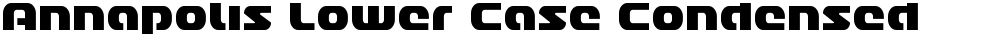Annapolis Lower Case Condensed
