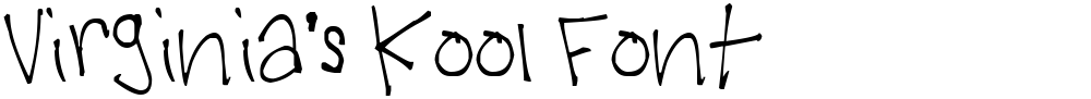Virginia's Kool Font