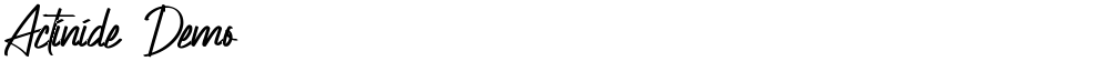 Actinide Demo