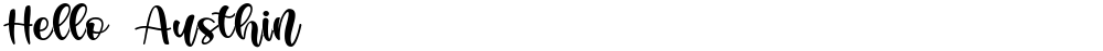 Hello Austhin