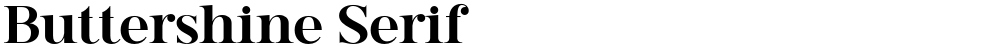 Buttershine Serif