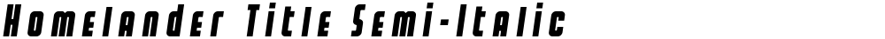 Homelander Title Semi-Italic
