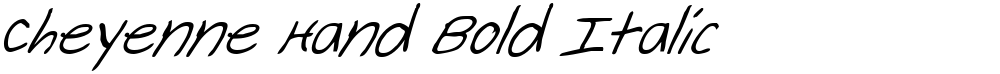 Cheyenne Hand Bold Italic