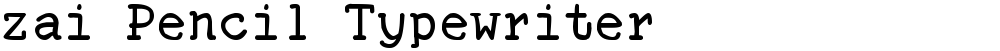 zai Pencil Typewriter