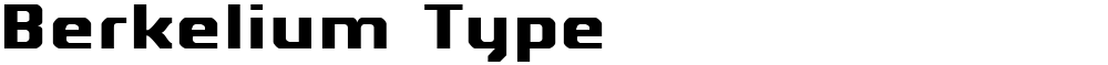 Berkelium Type