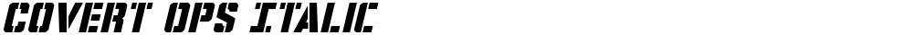 Covert Ops Italic