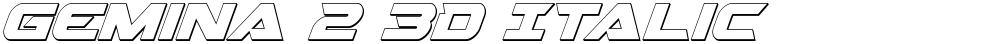 Gemina 2 3D Italic