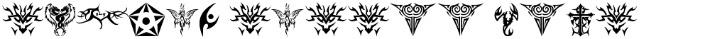 tribal tattoo font