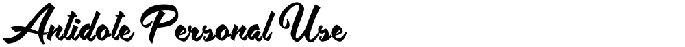Antidote Personal Use