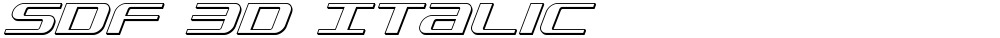 SDF 3D Italic