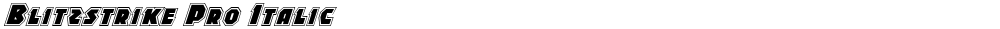 Blitzstrike Pro Italic