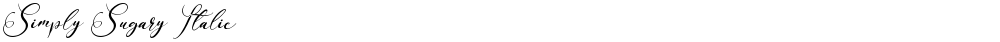 Simply Sugary Italic