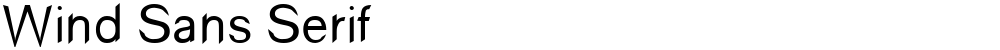 Wind Sans Serif
