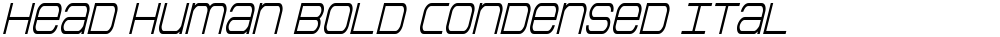 Head Human Bold Condensed Ital