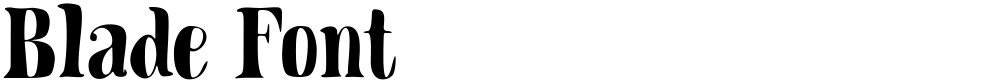Blade Font