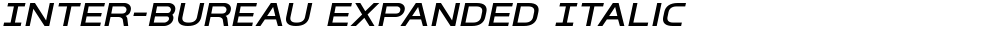 Inter-Bureau Expanded Italic